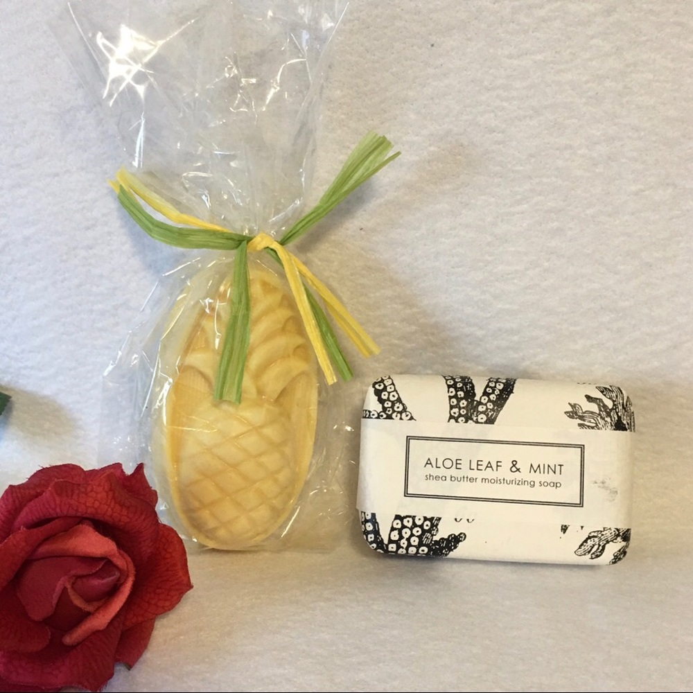 2 BARS SOAP MOSS & HILL & ALOE LEAF & MINT SHEA SALE!